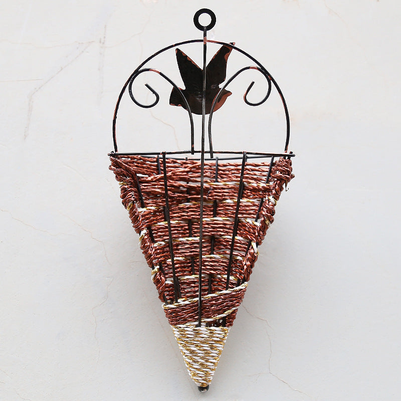 Artificial Flower Rattan Flower Basket Decoration Artificial Flower Straw Rattan