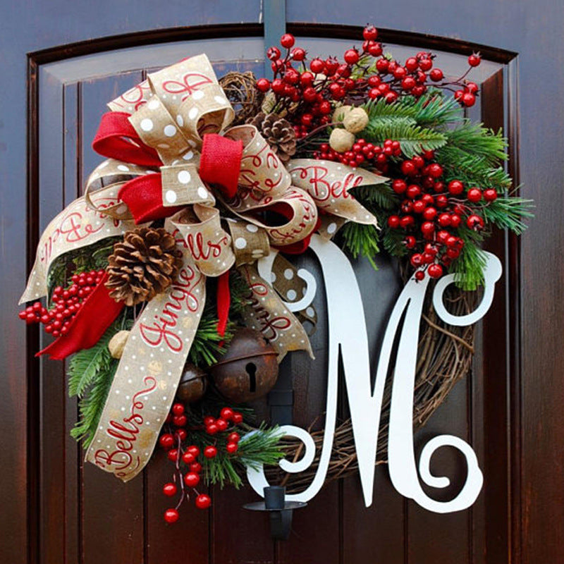 Christmas Decoration Door Hanging Rattan Circle Wreath