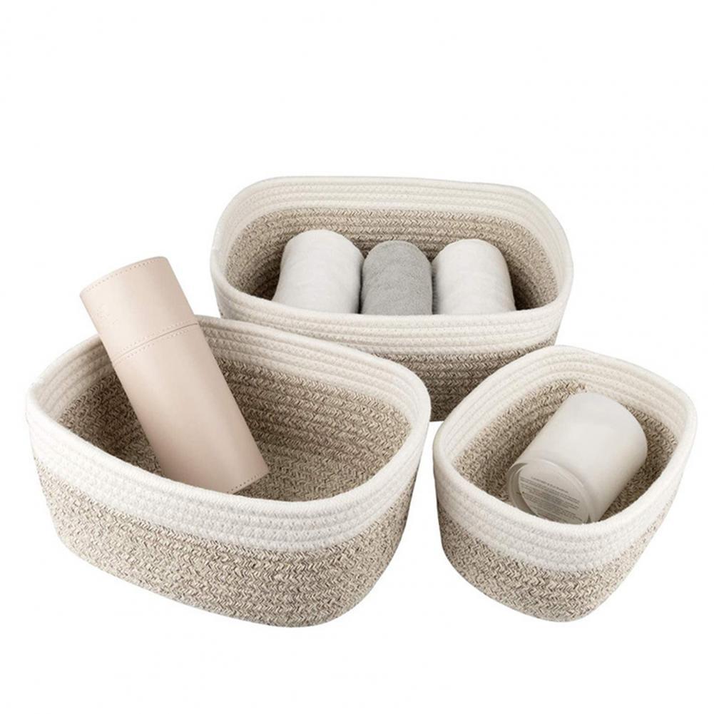 Home Office Woven Linen Storage Basket