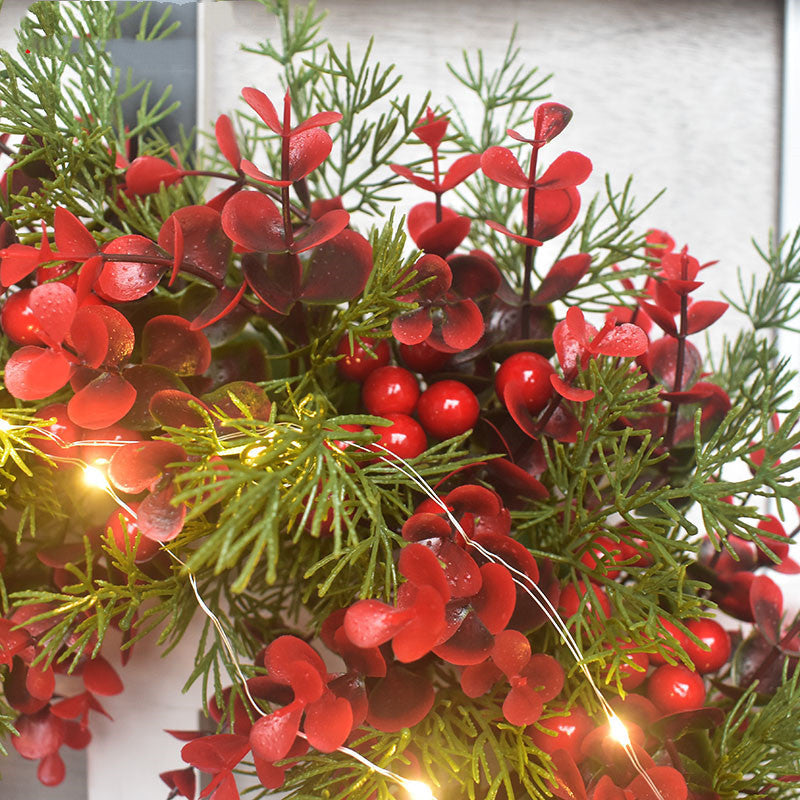 Buy Artificial Cherry Wreath Christmas Door Garland 45CM

