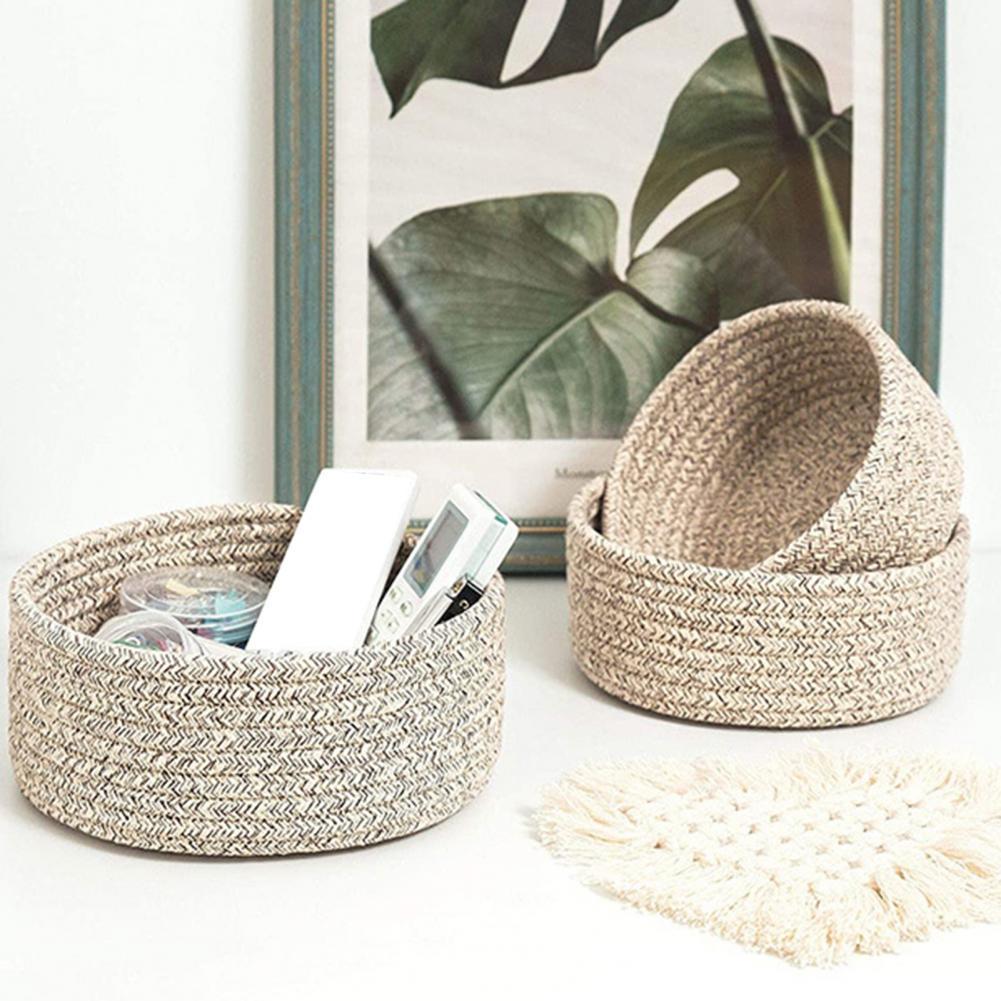 Home Office Woven Linen Storage Basket