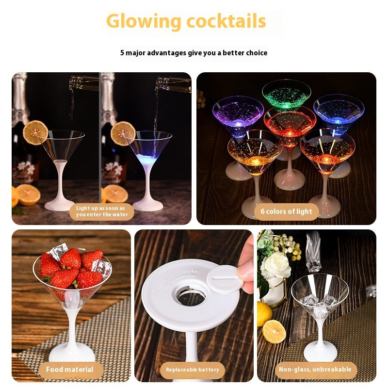 Christmas Led Cup FDA Food Grade Plastic Cocktail Glass Kitchen Gadgets