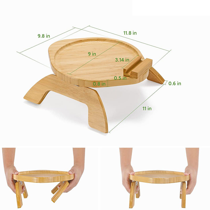 Bamboo Sofa Tray Home Decor Portable Folding