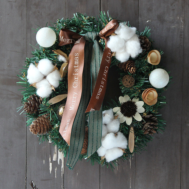 Christmas Decoration Door Hanging Rattan Circle Wreath